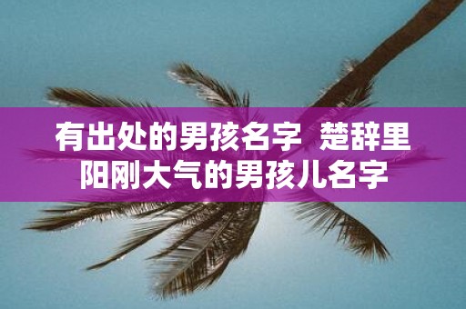 有出处的男孩名字 楚辞里阳刚大气的男孩儿名字