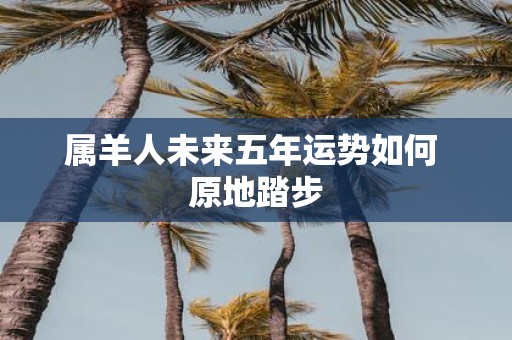 属羊人未来五年运势如何 原地踏步