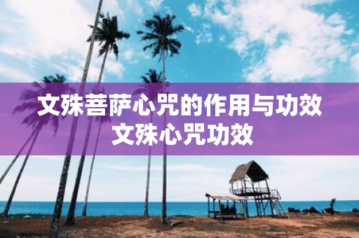 文殊菩萨心咒的作用与功效 文殊心咒功效