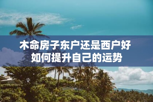木命房子东户还是西户好 如何提升自己的运势
