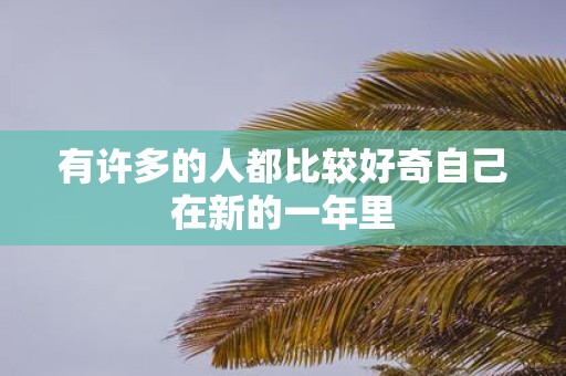 有许多的人都比较好奇自己在新的一年里