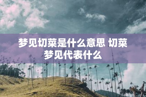 梦见切菜是什么意思 切菜梦见代表什么