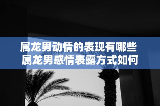 属龙男动情的表现有哪些 属龙男感情表露方式如何