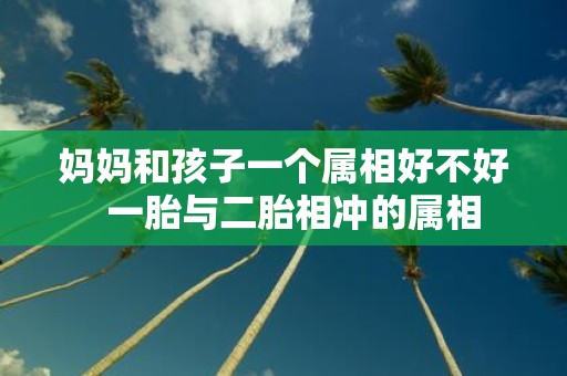 妈妈和孩子一个属相好不好 一胎与二胎相冲的属相