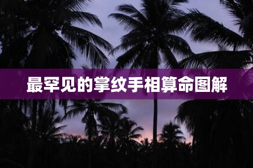 最罕见的掌纹手相算命图解