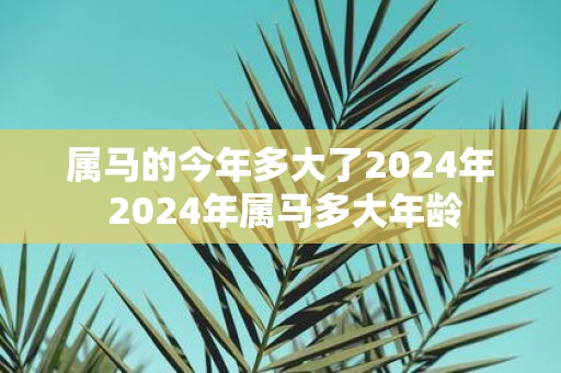 属马的今年多大了2025年 2025年属马多大年龄