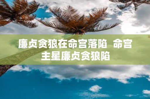 廉贞贪狼在命宫落陷 命宫主星廉贞贪狼陷