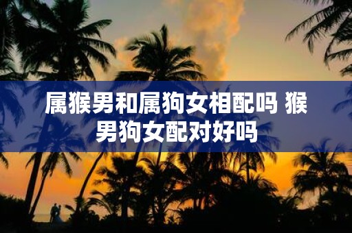 属猴男和属狗女相配吗 猴男狗女配对好吗