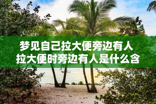 梦见自己拉大便旁边有人 拉大便时旁边有人是什么含义