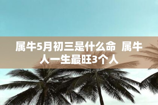 属牛5月初三是什么命 属牛人一生最旺3个人
