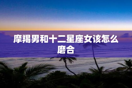摩羯男和十二星座女该怎么磨合