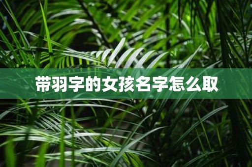 带羽字的女孩名字怎么取