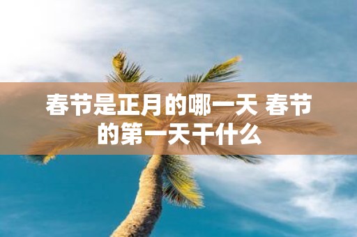 春节是正月的哪一天 春节的第一天干什么