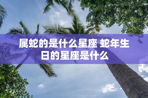 属蛇的是什么星座 蛇年生日的星座是什么