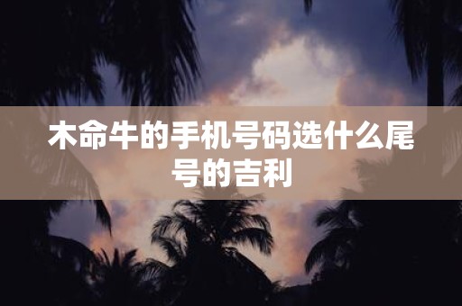 木命牛的手机号码选什么尾号的吉利