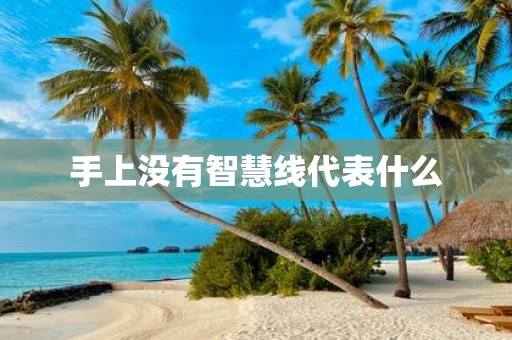 手上没有智慧线代表什么