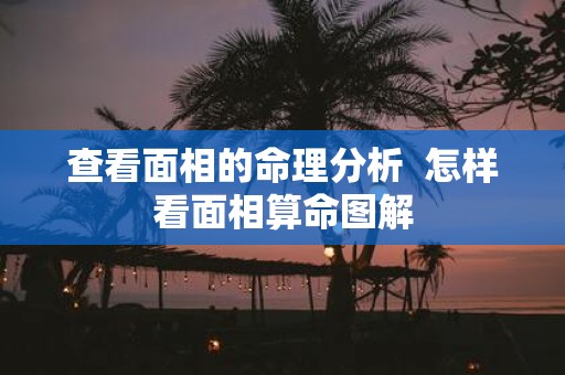 查看面相的命理分析 怎样看面相算命图解