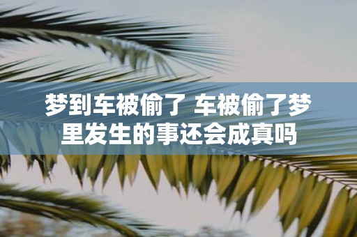 梦到车被偷了 车被偷了梦里发生的事还会成真吗