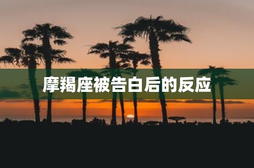 摩羯座被告白后的反应