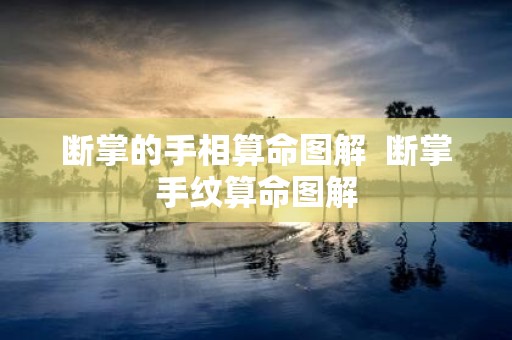 断掌的手相算命图解 断掌手纹算命图解