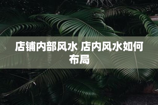 店铺内部风水 店内风水如何布局