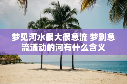 梦见河水很大很急流 梦到急流涌动的河有什么含义