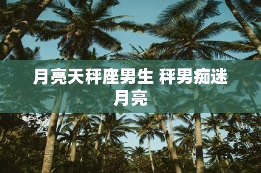月亮天秤座男生 秤男痴迷月亮