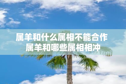 属羊和什么属相不能合作 属羊和哪些属相相冲