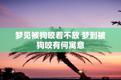 梦见被狗咬着不放 梦到被狗咬有何寓意