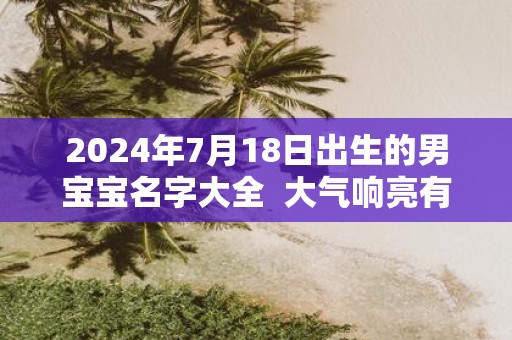 2025年7月18日出生的男宝宝名字大全 大气响亮有魅力