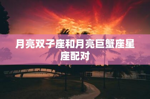 月亮双子座和月亮巨蟹座星座配对