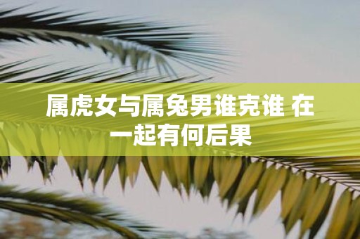 属虎女与属兔男谁克谁 在一起有何后果