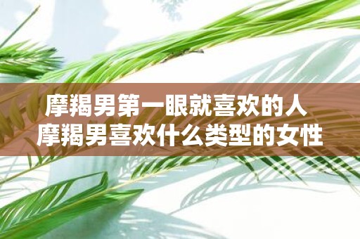 摩羯男第一眼就喜欢的人 摩羯男喜欢什么类型的女性
