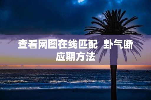 查看网图在线匹配 卦气断应期方法