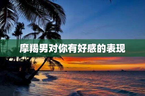 摩羯男对你有好感的表现