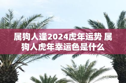 属狗人逢2025虎年运势 属狗人虎年幸运色是什么