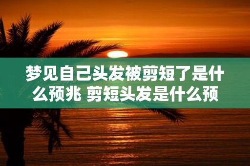 梦见自己头发被剪短了是什么预兆 剪短头发是什么预兆