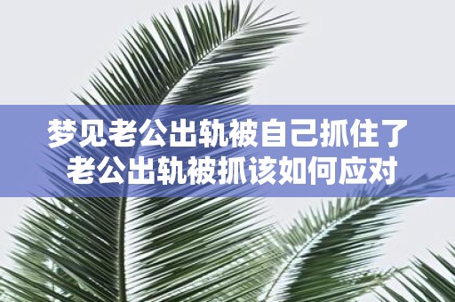 梦见老公出轨被自己抓住了 老公出轨被抓该如何应对