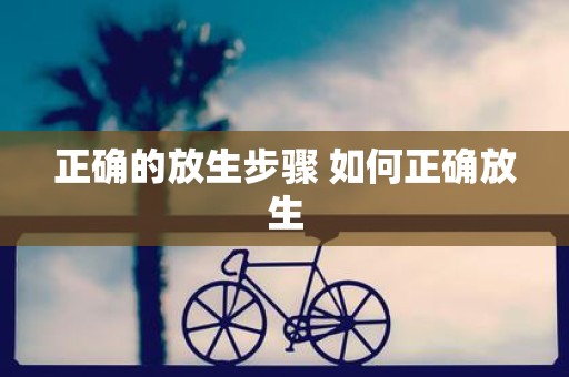 正确的放生步骤 如何正确放生