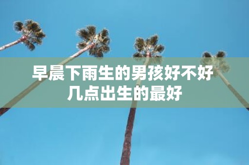 早晨下雨生的男孩好不好 几点出生的最好