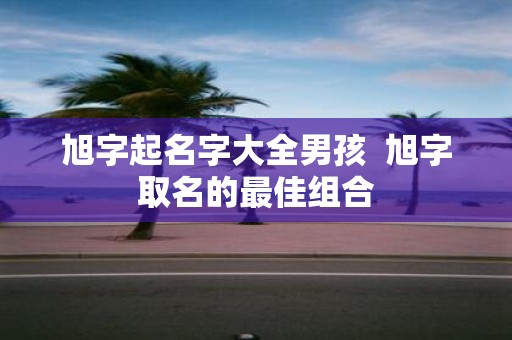 旭字起名字大全男孩 旭字取名的最佳组合