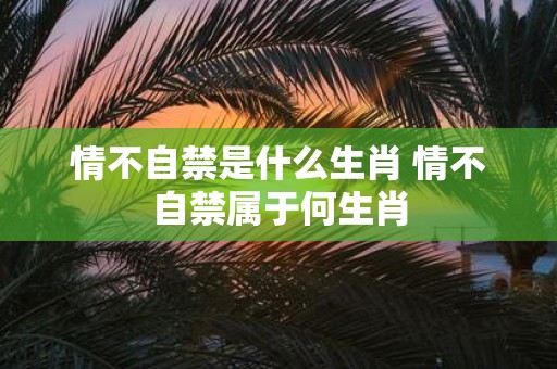 情不自禁是什么生肖 情不自禁属于何生肖
