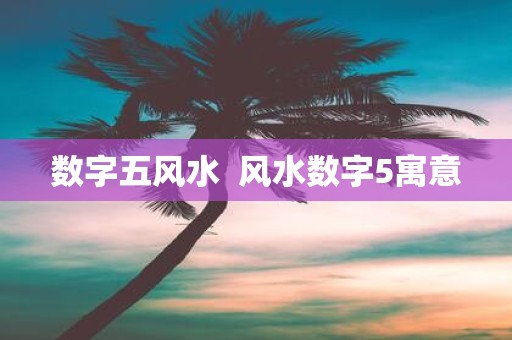 数字五风水 风水数字5寓意