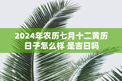 2025年农历七月十二黄历日子怎么样 是吉日吗