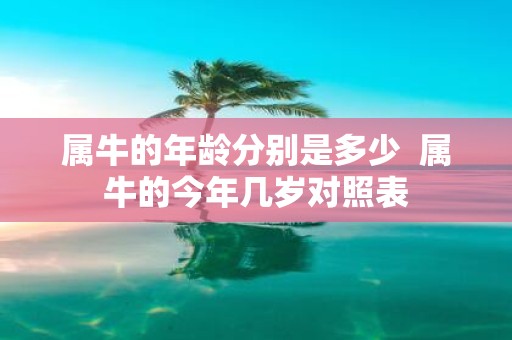 属牛的年龄分别是多少 属牛的今年几岁对照表