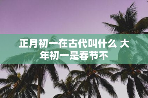 正月初一在古代叫什么 大年初一是春节不