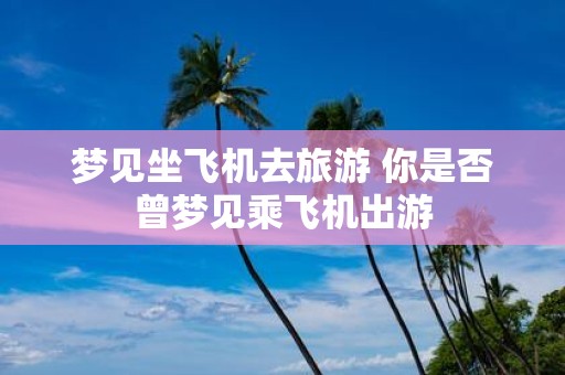 梦见坐飞机去旅游 你是否曾梦见乘飞机出游