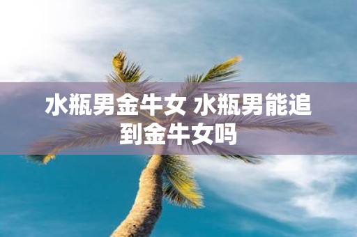 水瓶男金牛女 水瓶男能追到金牛女吗