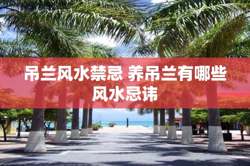 吊兰风水禁忌 养吊兰有哪些风水忌讳
