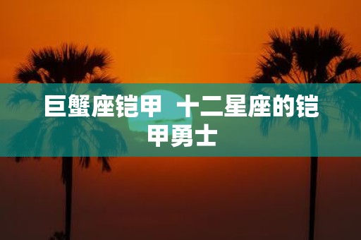 巨蟹座铠甲 十二星座的铠甲勇士